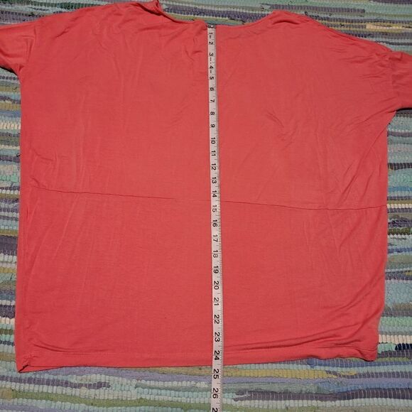 Avon Women's Coral Long Dolman Sleeve Boatneck Pullover Stretch Top Size S/M - Picture 7 of 12